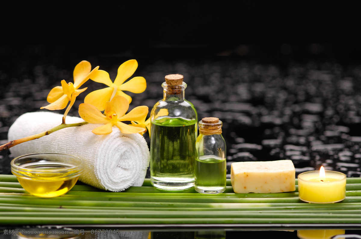 spa用品 spa 身体理疗 美容美体 精油 兰花 蜡烛 毛巾 其他类别 生活百科 黑色