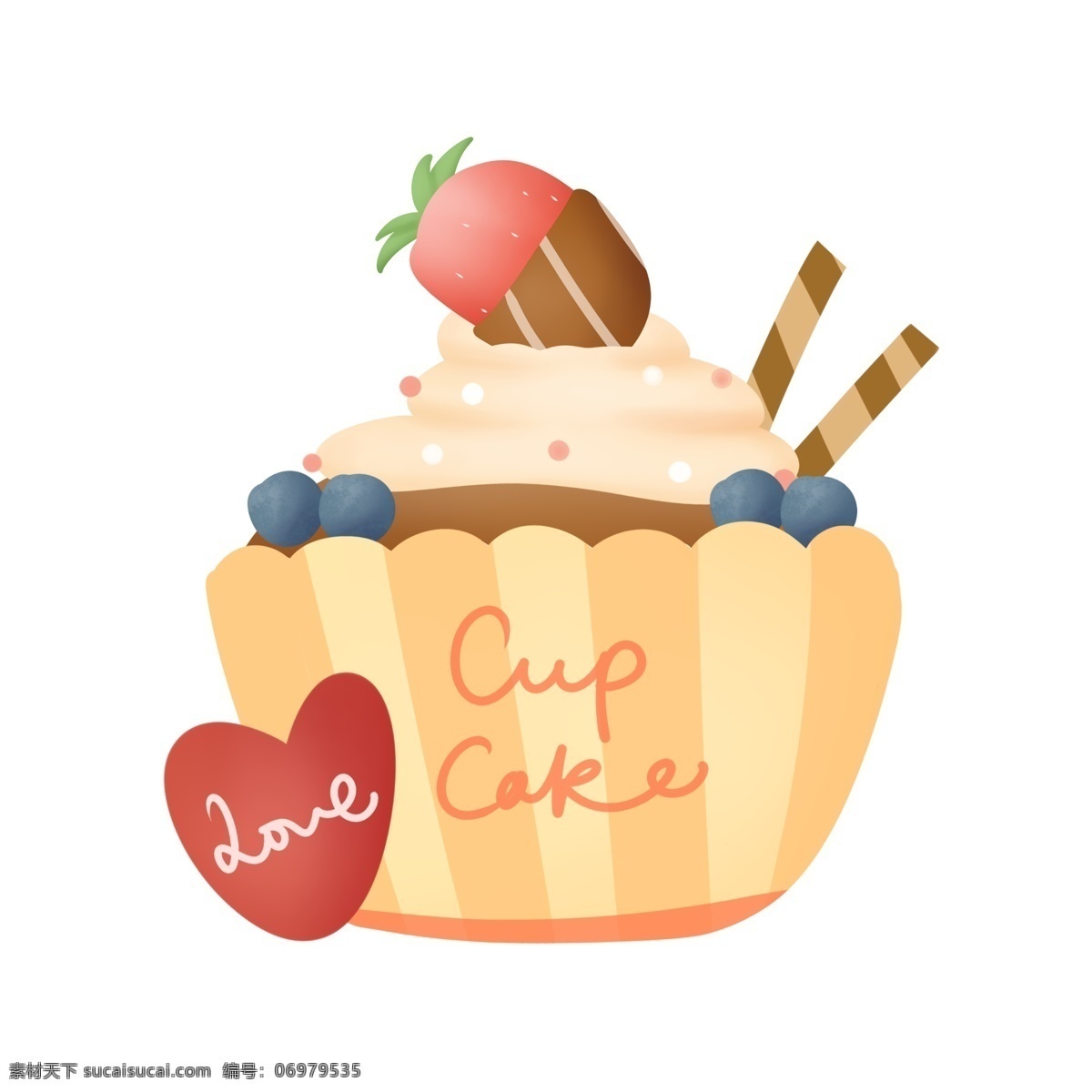 甜蜜杯子蛋糕 情人节 甜品 甜蜜 杯子蛋糕 草莓