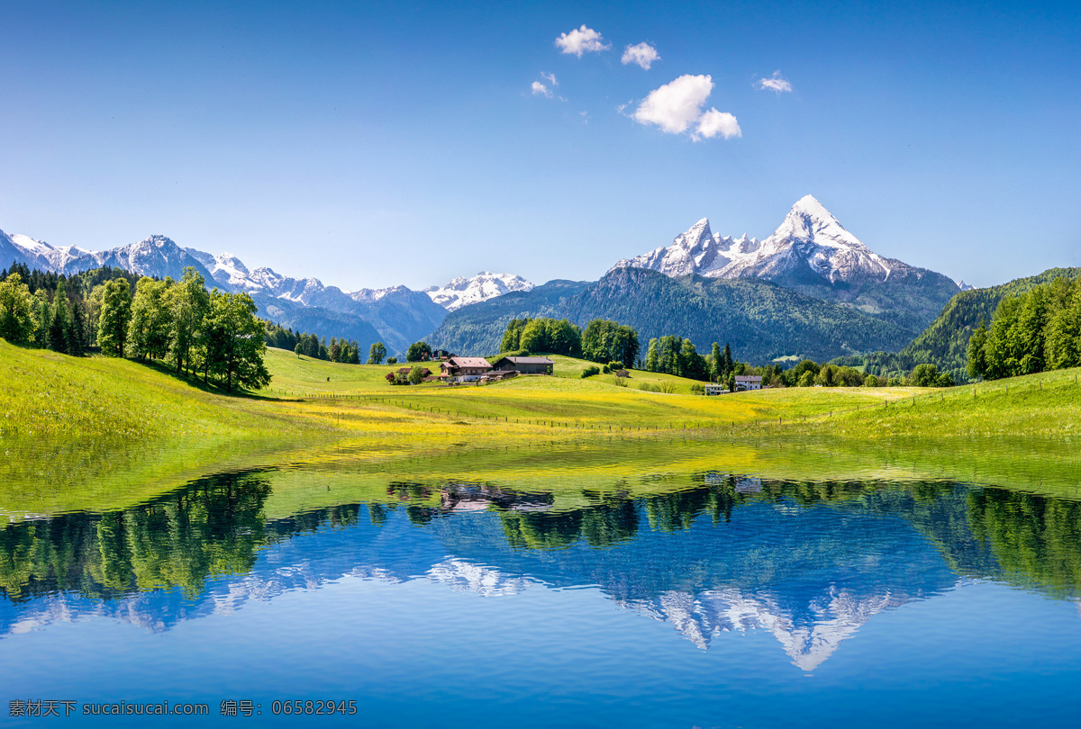 自然 景色 湖水 树木 自然景色 自然景观 山水风景