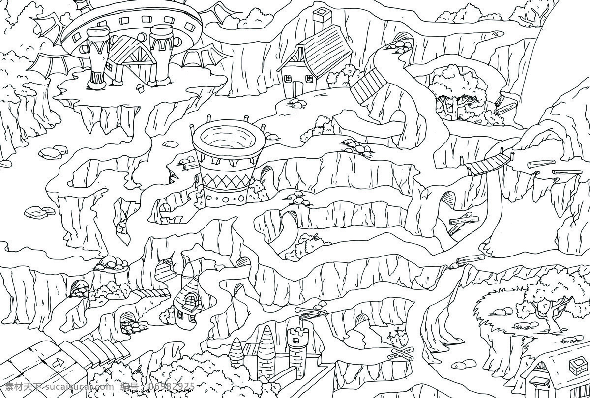 迷宫线稿 大迷宫 幼儿智力 线稿 迷宫 图书 手绘 绘画书法 文化艺术
