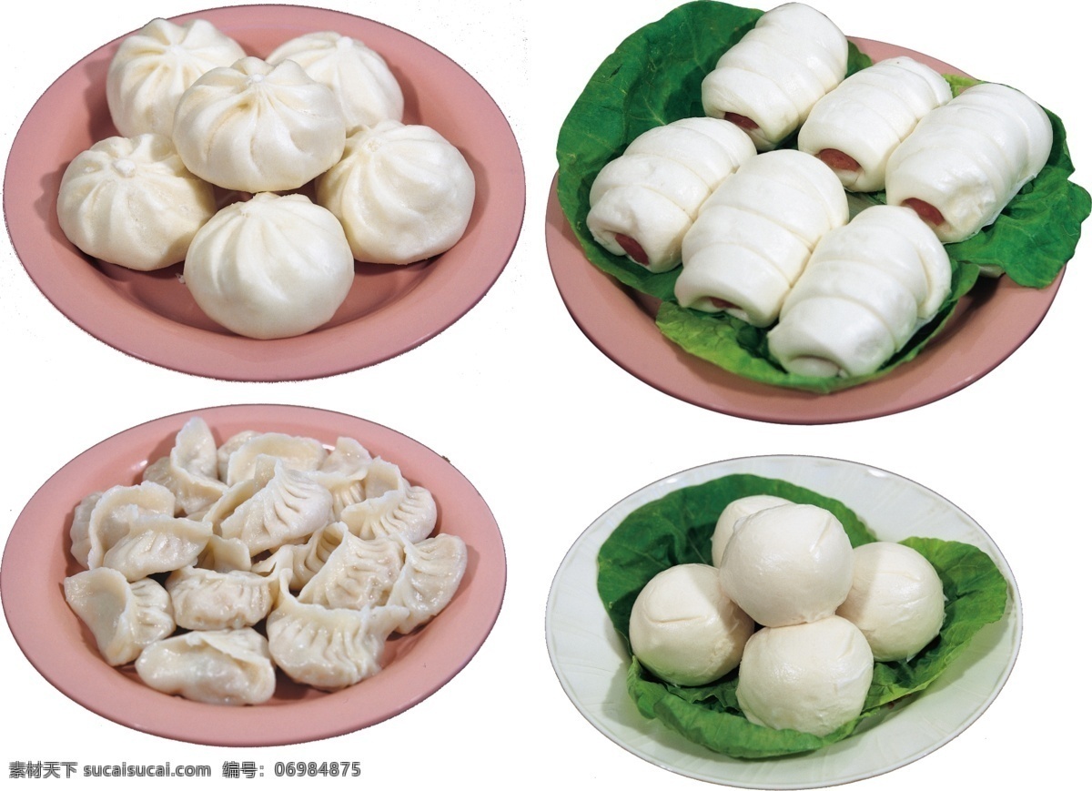 包子 镆头 饺子 圆笼包 蒸饺 花卷 面食类 分层 源文件