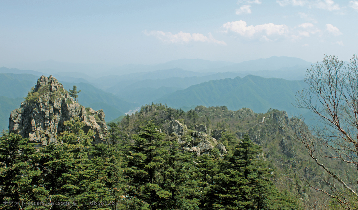 牛 背 梁 森林公园 国家森林公园 石林 远山 层叠的山峦 松树 自然风景 旅游摄影