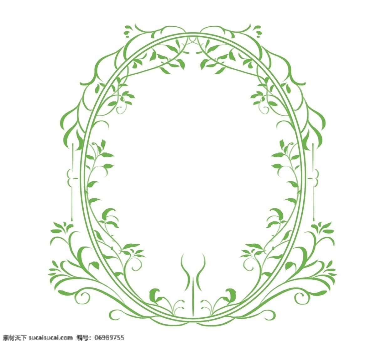 绿色植物 边框 复杂 花纹 植树节 植物边框 绿色边框 藤蔓边框 ui设计 可自行组合