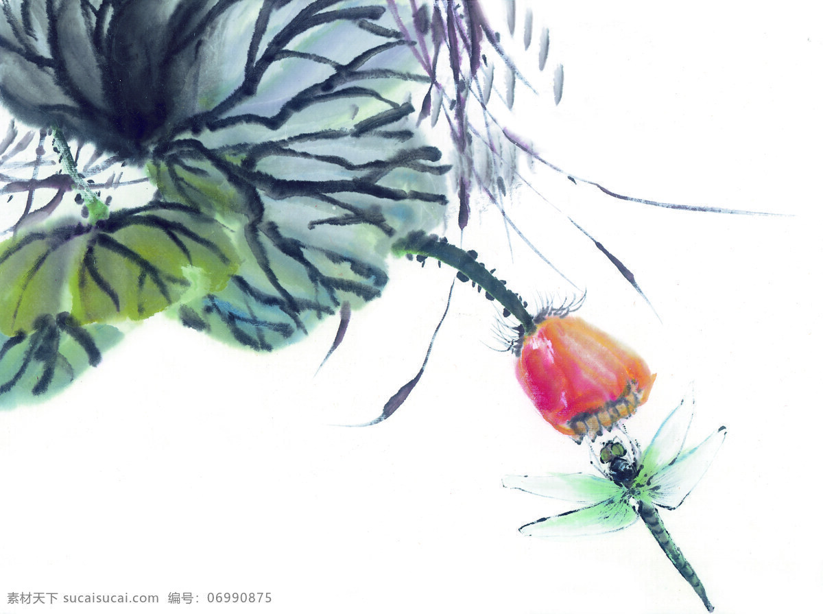 水墨画 蝗虫 昆虫 蚂蚱 蛐蛐 知了 中华艺术绘画 文化艺术