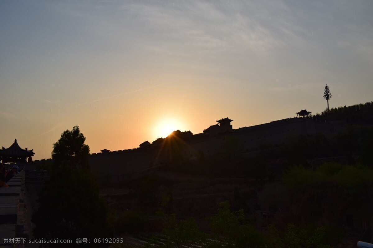 平遥古城 古城 美景 夕阳 落日 黄昏 旅游摄影 国内旅游