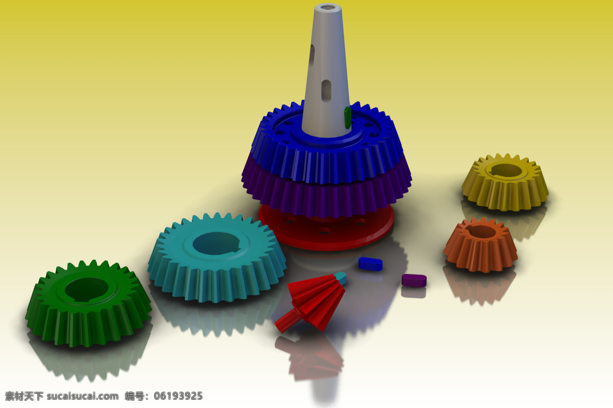 金字塔 工程 齿轮 工程师 玩具 轴 3d模型素材 3d打印模型