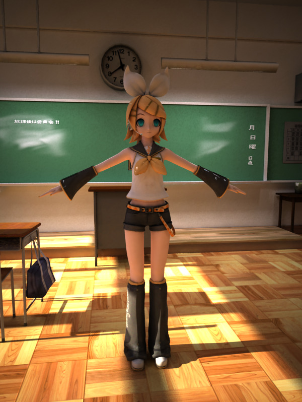 初 音 未来 初音未来 美少女 战士 镜音铃 3d模型素材 游戏cg模型