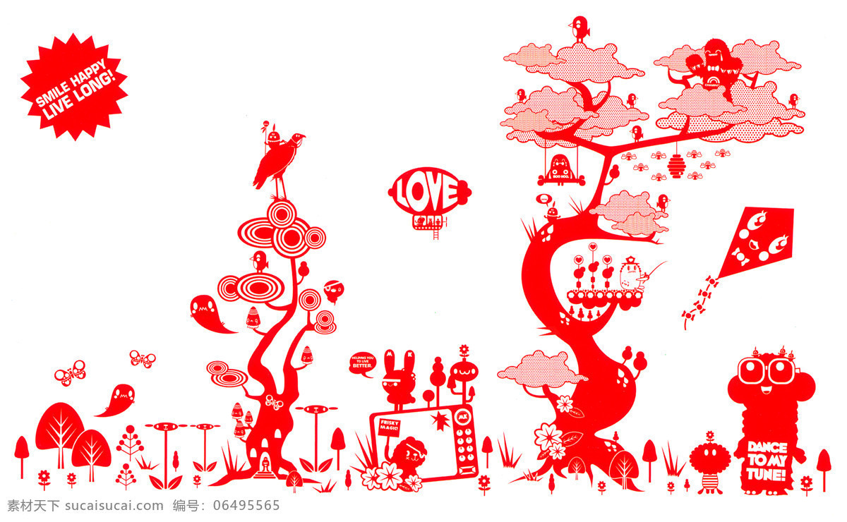 中国红装饰画 个性插画 潮流插画 时尚插画 插画 另类插画 潮图 墙绘 涂鸦 文化艺术 绘画书法