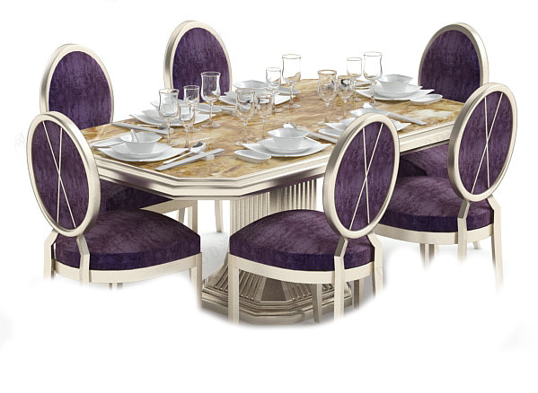 欧式餐桌 模型 欧式餐桌模型 max 白色