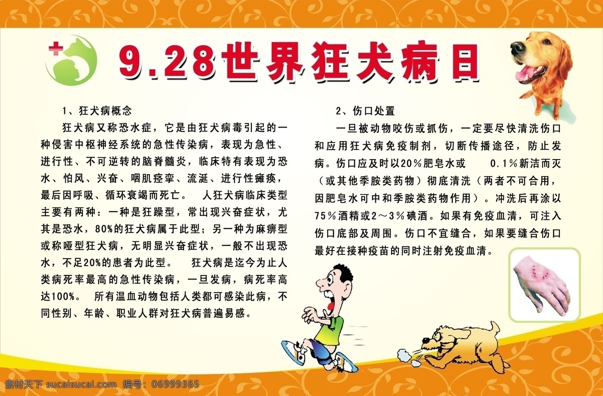 世界 狂犬病 日 展板 文字 卡通图 手 标志 自定义形状 花纹 展板模板 广告设计模板 源文件