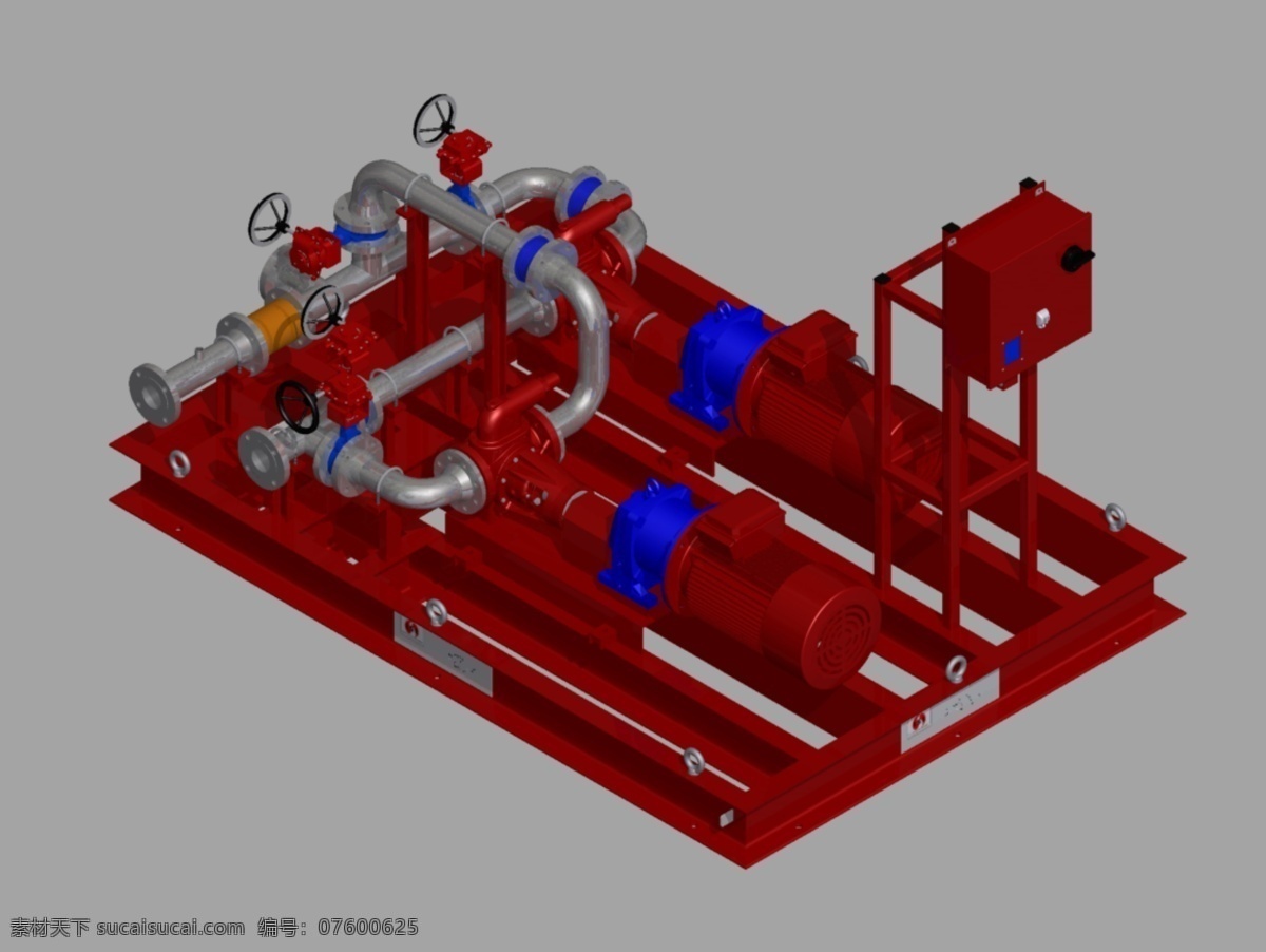 泡沫 泵 橇 泡沫泵橇 3d模型素材 其他3d模型