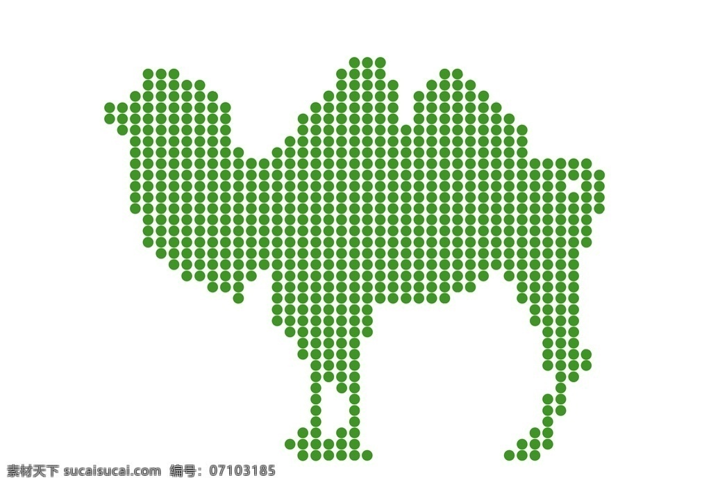 圆点 骆驼剪影 骆驼简笔画 骆驼圆点剪影 元素 文化艺术 传统文化