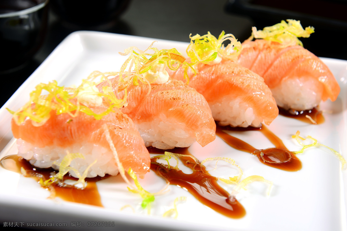 海鲜鱼片寿司 海鲜寿司 日本寿司 寿司料理 西餐料理 西式寿司 鱼片寿司 餐饮美食 西餐美食