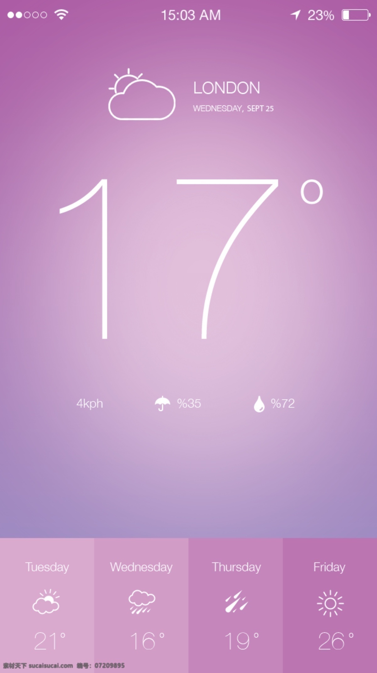 iphone 天气 ui psd源文件