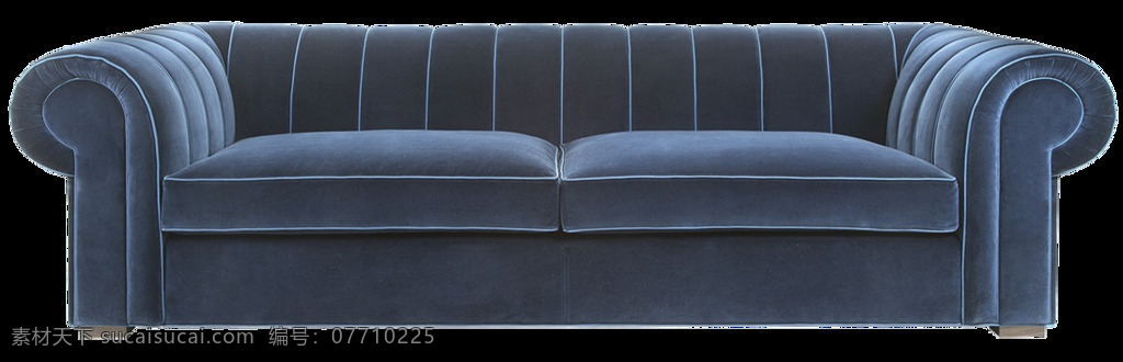 藏蓝色 长沙 发 长沙发 现代风格 家具 元素 免 抠 透明