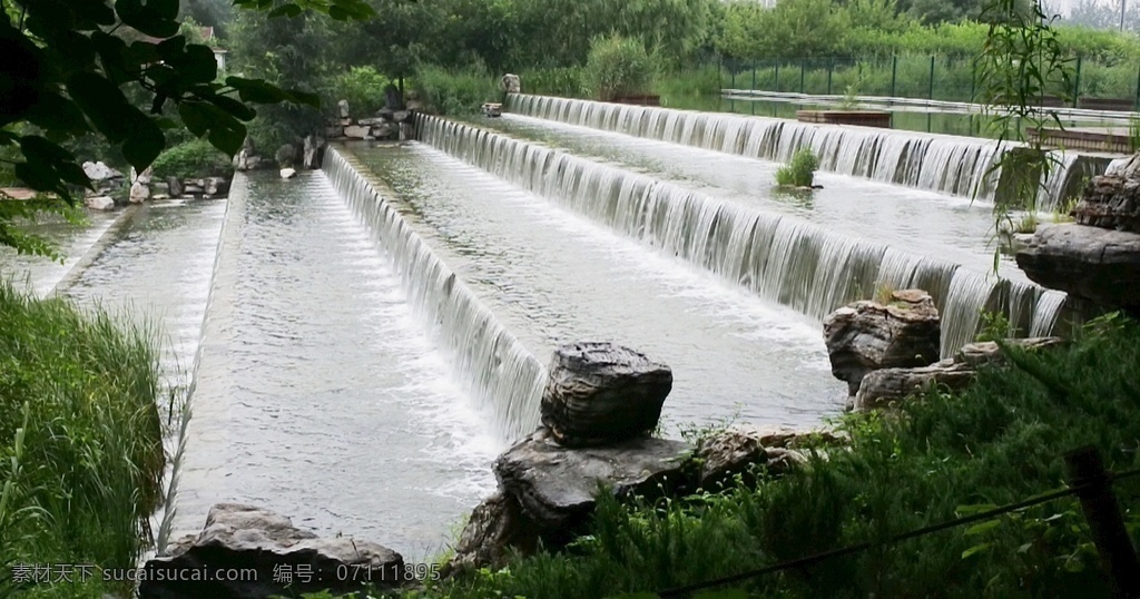 流水 人工瀑布 自然景观 小河 多媒体 实拍视频 自然风光 mov