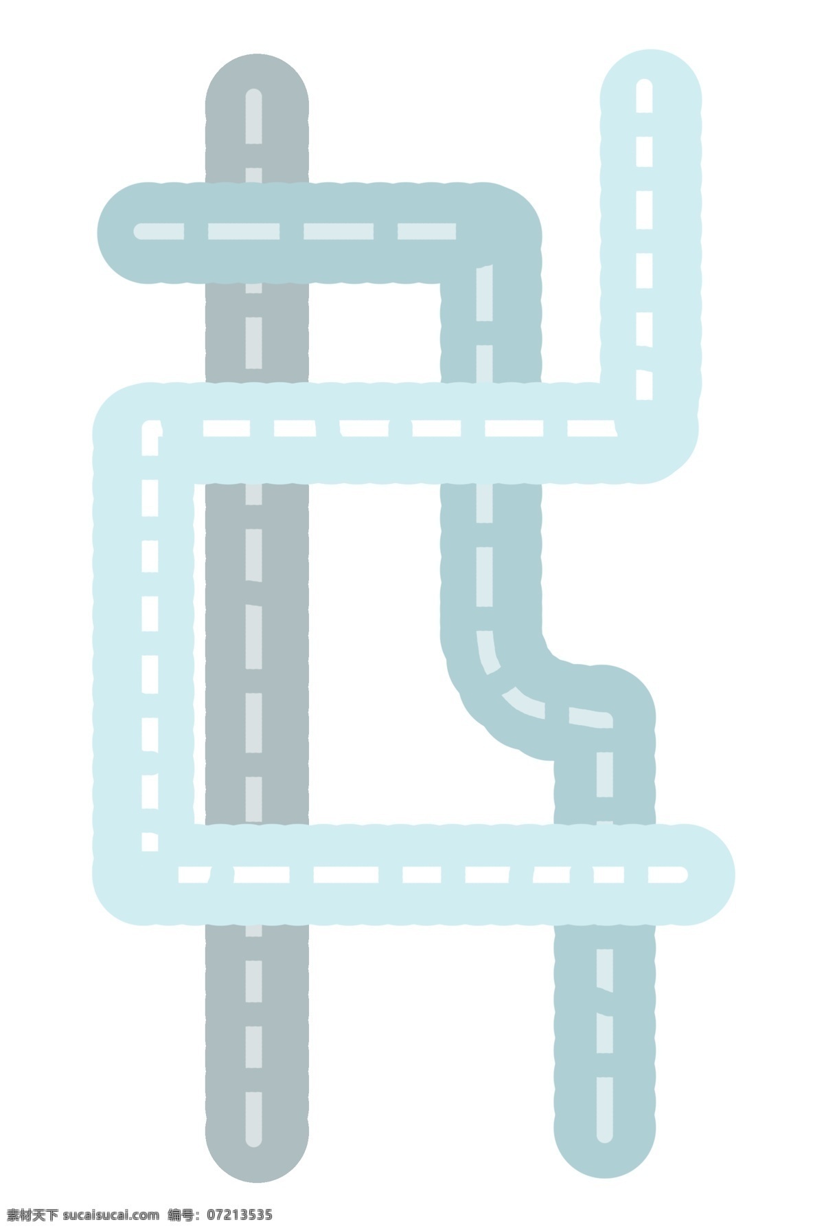 蓝色 复杂 道路 插画 蓝色的道路 卡通道路插画 复杂的道路 导航公路插画 公路 创意公路插画