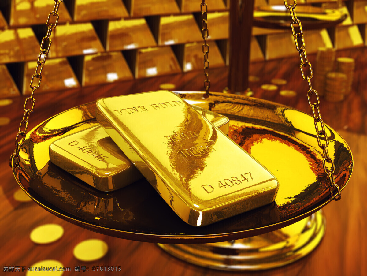 高清黄金 黄金 金砖 金子 千足金 秤盘 光泽 高清图片 金融货币 商务金融