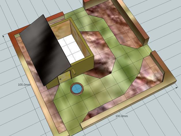 游戏地图 部分 地图 3d打印模型 游戏玩具模型 地牢和龙 地图部分 角色扮演游戏 sketchup