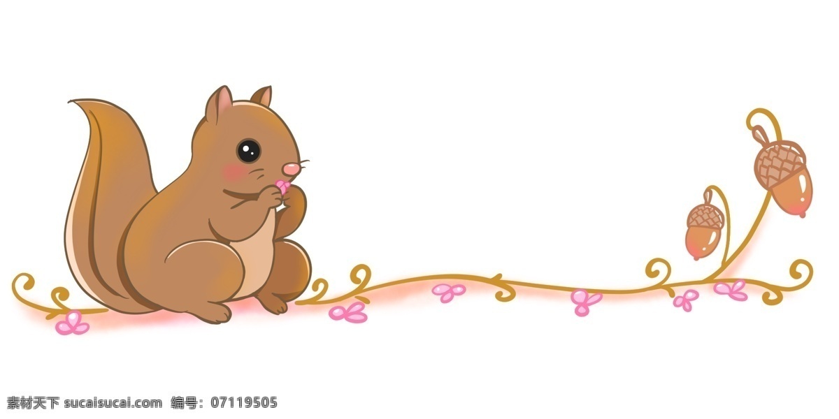 松鼠 分割线 卡通 插画 可爱的动物 卡通插画 动物分割线 分割线插画 小松鼠分割线 松鼠插画