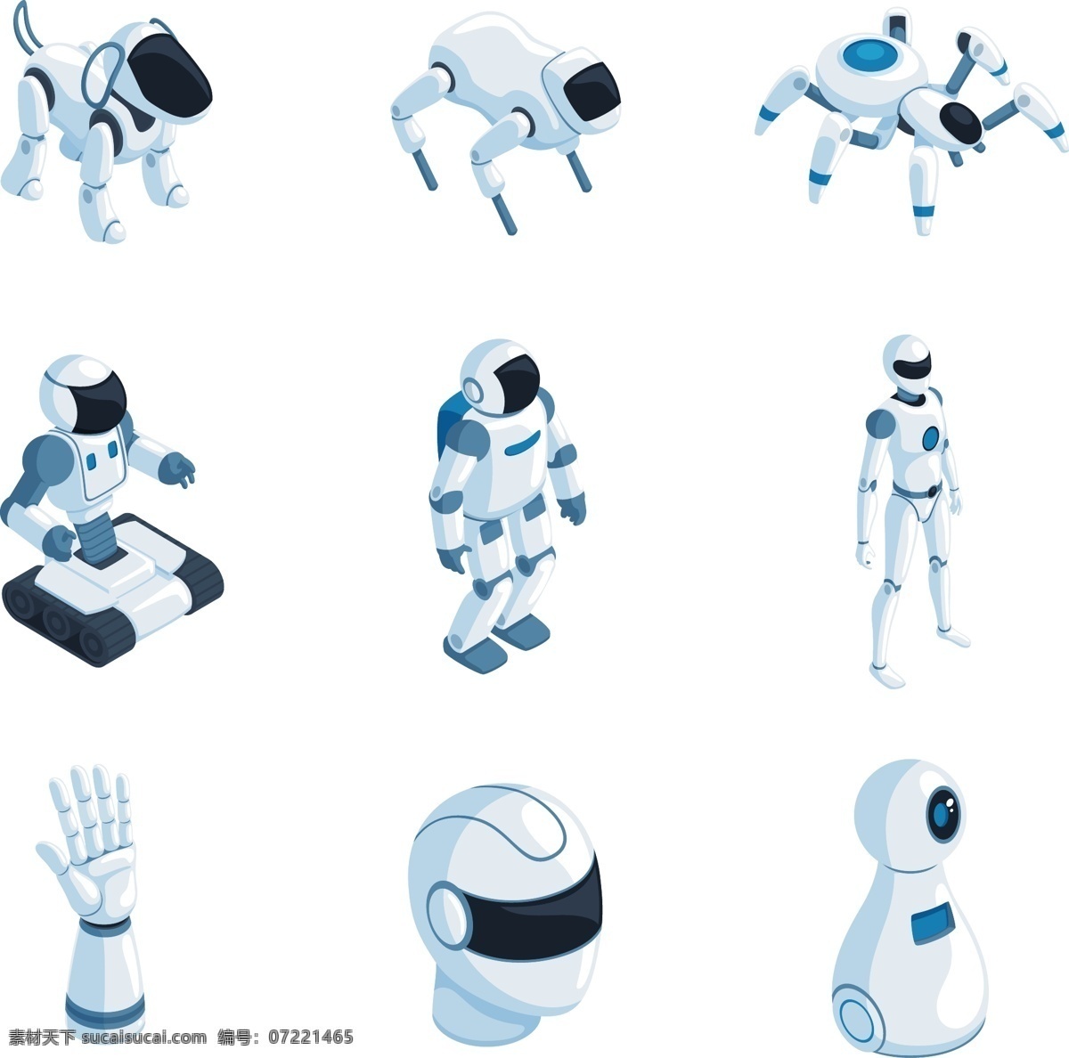 d 人工智能 机器人 系列 科技感 高科技 未来感 2.5d 仿生机器人