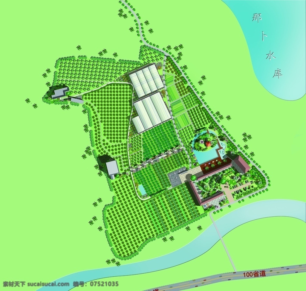 观光 果园 平面图 游乐观光 热带果园 总体规划 水果采摘 景观设计 环境设计