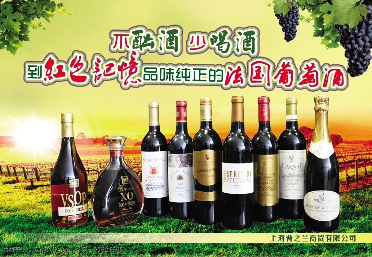 广告设计模板 葡萄 葡萄酒宣传 葡萄叶 叶根友字体 源文件 田野地 各类红酒图片 不酗酒 不喝酒 喝法国葡萄酒 宣传海报 宣传单 彩页 dm