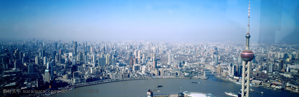 上海 外滩 东方明珠 全景 鸟瞰 宽幅 图 电视塔 俯瞰 大气 城市 发展 旅游摄影 国内旅游 摄影图库