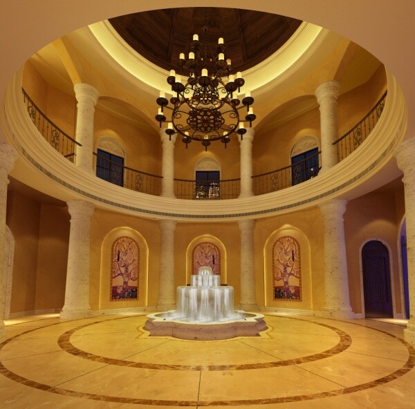 复古 喷泉 大厅 3d 模型 3d设计 喷泉模型 室内模型 室内设计 水晶吊灯 豪华大厅 3d模型设计 3d模型素材 室内场景模型