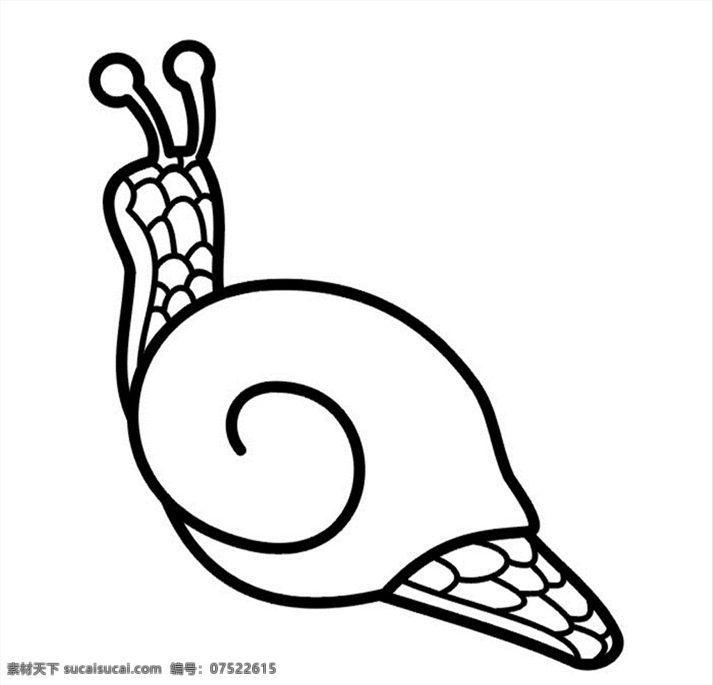 蜗牛 矢量图 蜗牛cdr 蜗牛矢量图 线描蜗牛 蜗牛雕刻图 蜗牛黑白图 生物世界 昆虫