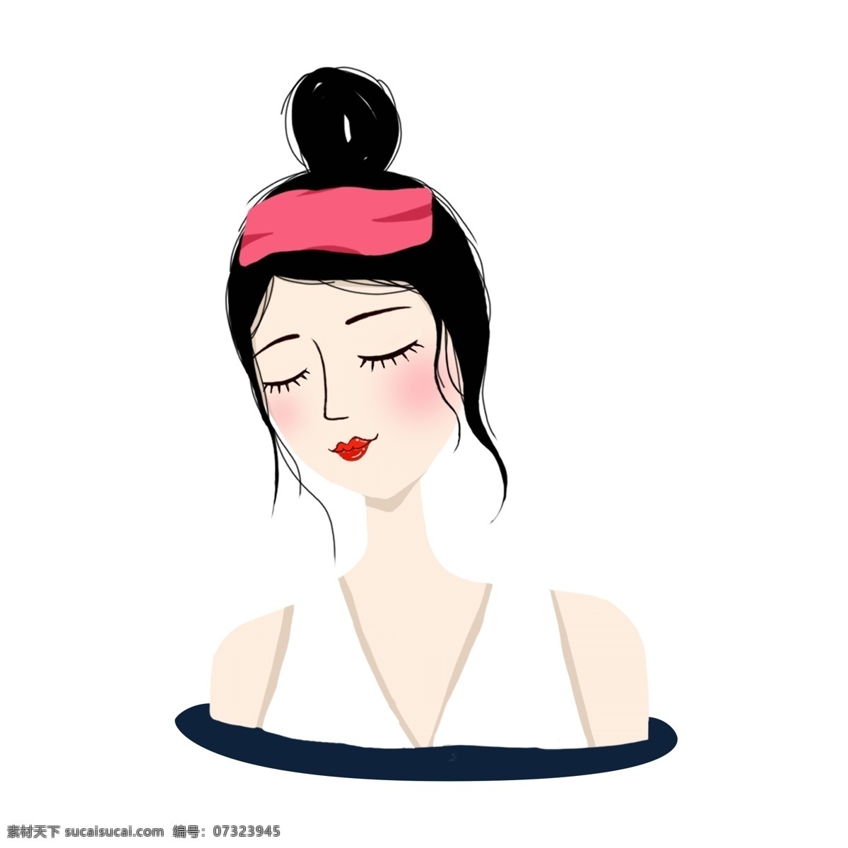 手绘 卡通 可爱 女孩 装饰 可爱女孩 png元素 免抠元素 透明元素 手绘元素