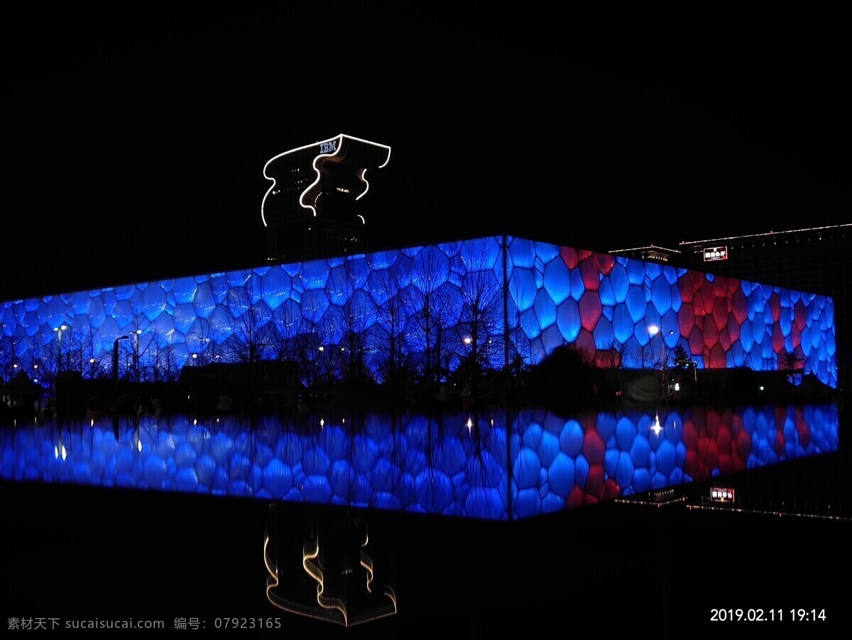 水立方夜景 水立方 北京 运动 夜景 奥林匹克 旅游摄影 国内旅游