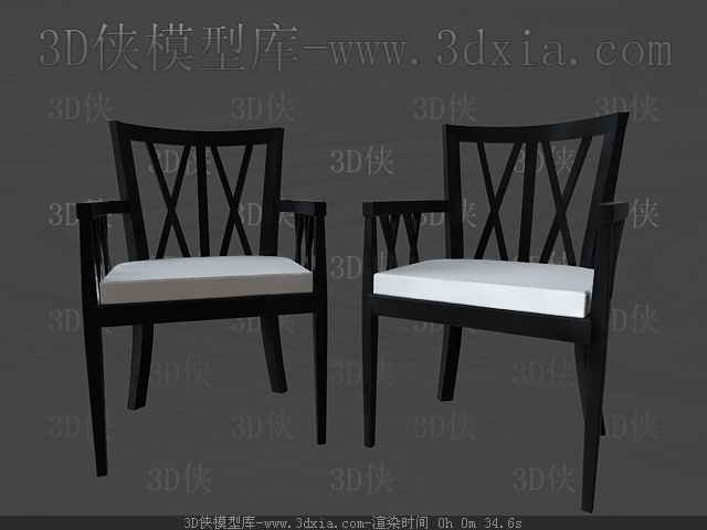 现代的 黑色的 座 椅子 现代 黑色 白色 座椅 3ds