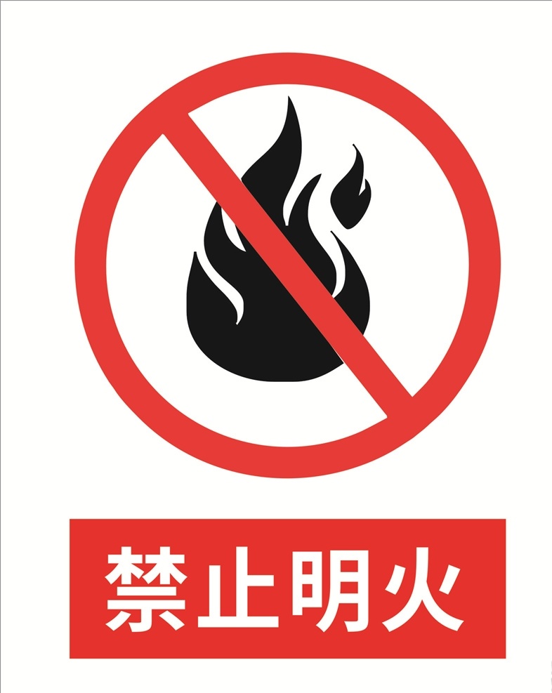 禁止明火图片 禁止标识 安全警示 警示标识 禁止明火 严禁明火 当心火灾 标识