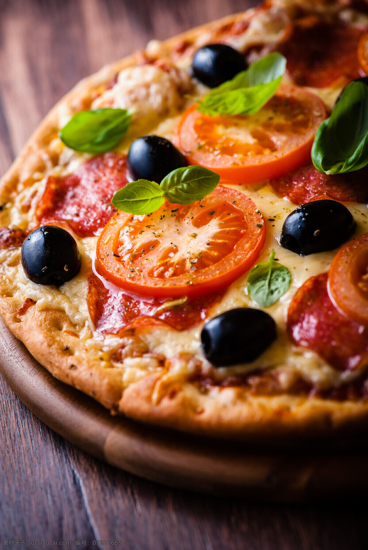 番茄披萨美食 披萨 披萨美食 意大利披萨 国外美食 美味 外国美食 餐饮美食 黑色