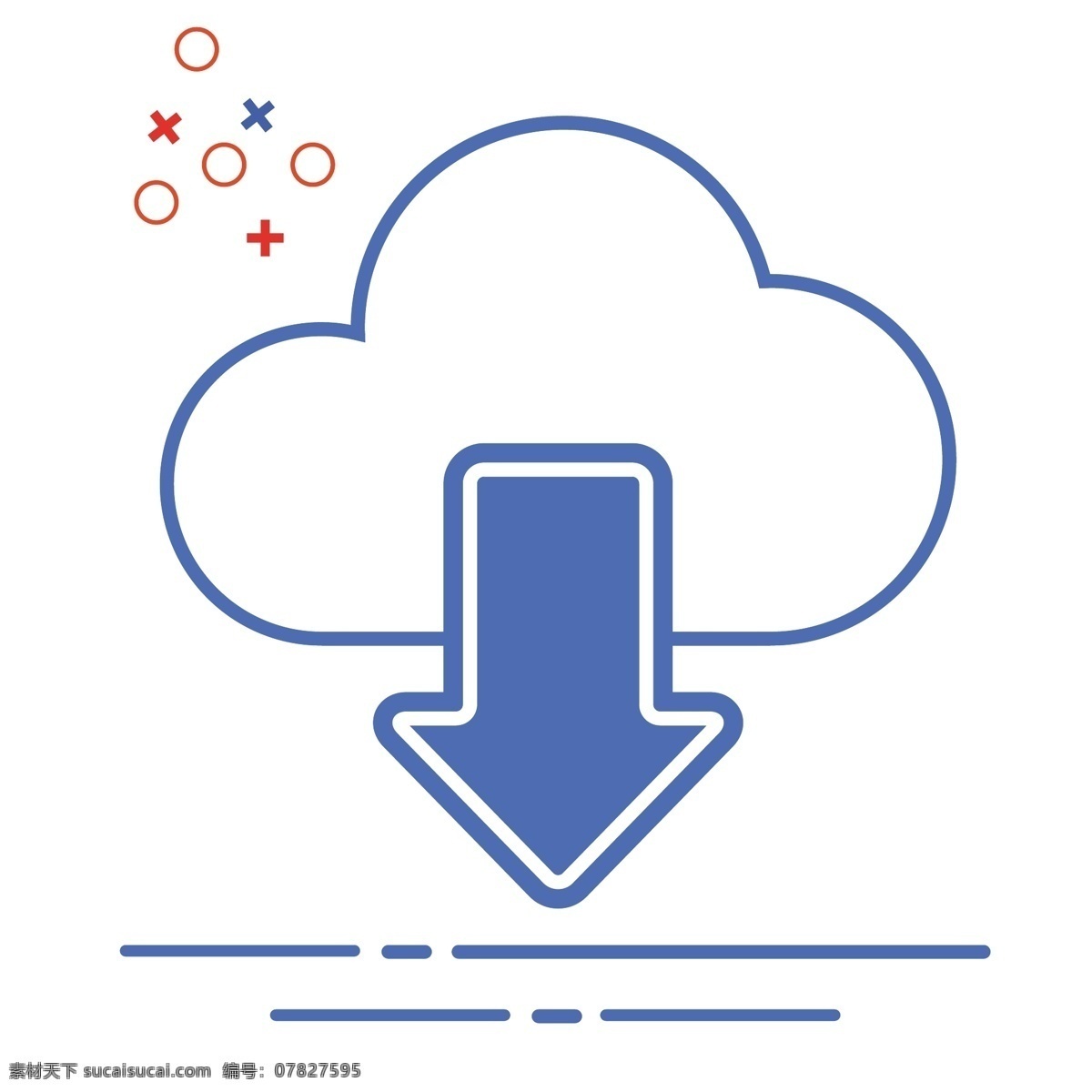 矢量图 蓝色 云 icon 互联网 数据 科技 云盘 信息 连接