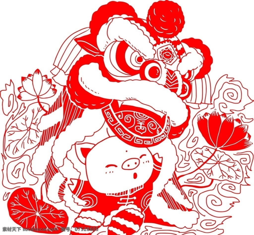 麒麟剪纸图片 剪纸新年图片 中国传统文化 中国元素 春节剪纸 底纹边框 花边花纹 中国特色剪纸 民间传统剪纸 新年素材 春字剪纸 春剪纸素材 福字剪纸素材 矢量花纹边框 古典花纹边框 古典边框