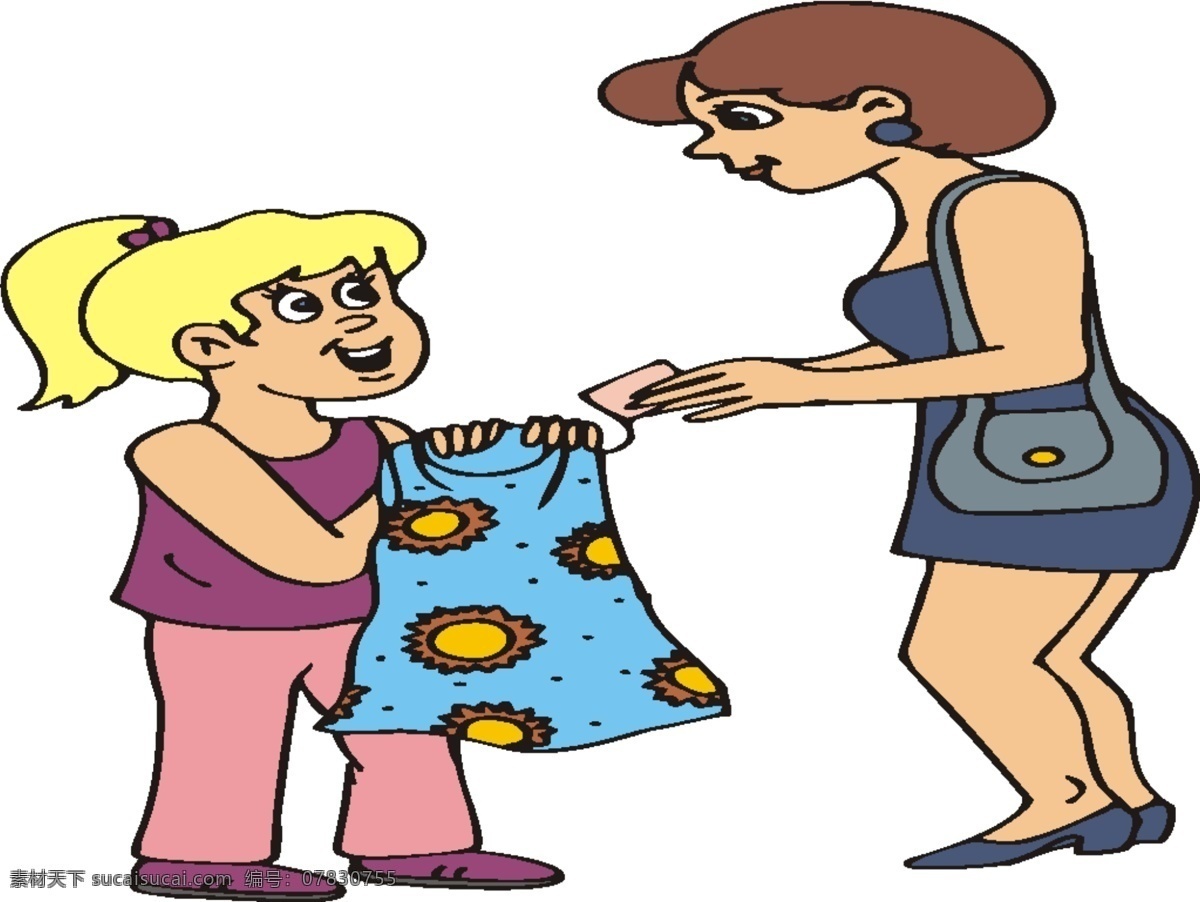 服装 wmf 插画 妇女女性 矢量人物 矢量图库 幽默卡通 插画集