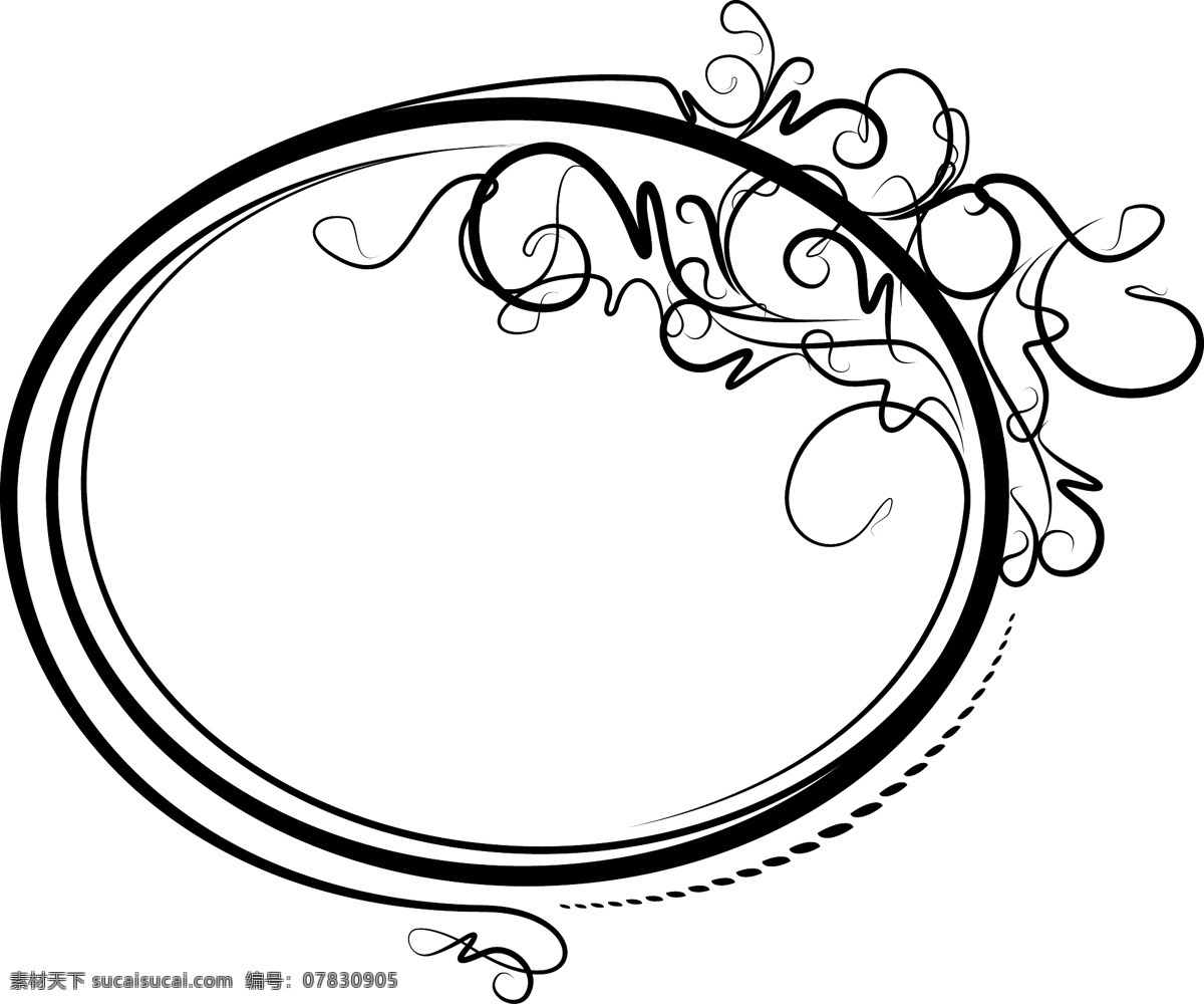 黑色 线条 画框 广告 韩国 欧美 平面 矢量 矢量图 花纹花边