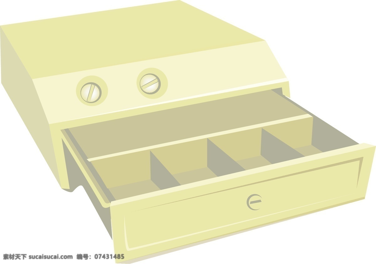 插画 抽屉 抽出 木抽屉 白色