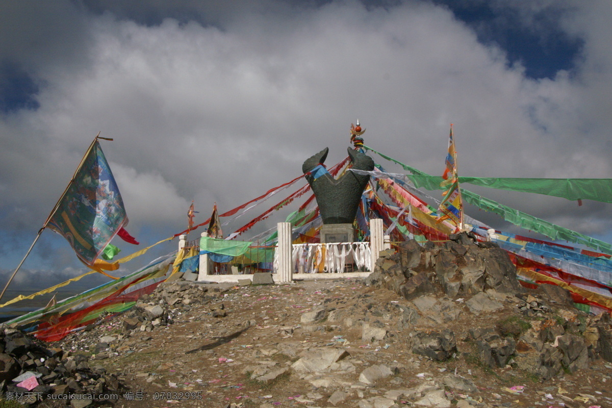 母亲河之源 经幡 牛头碑 青藏高原行 自然风景 旅游摄影