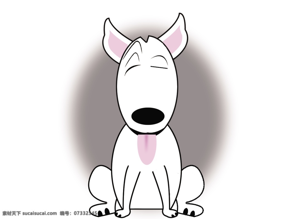传说 中 神犬 牛头 梗 可爱 卡通 二次元 元素 日式