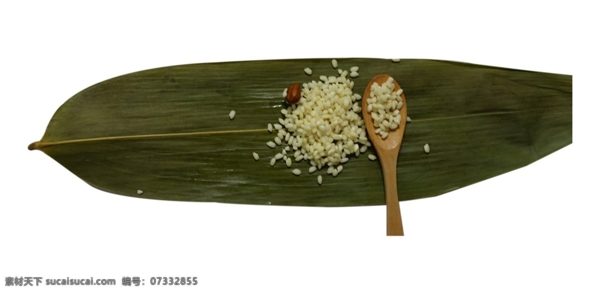 粽子叶江米 粽子叶 江米 花生 勺子