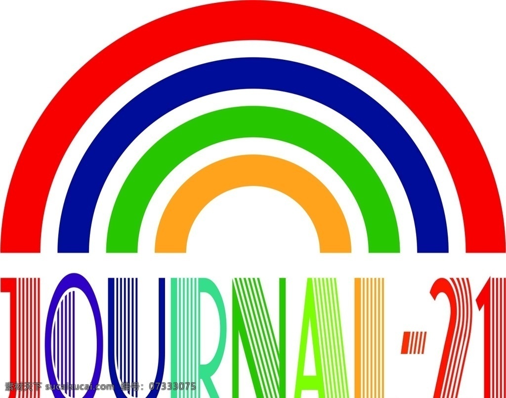 journal 艺术 字 彩色 彩虹 标志图标 其他图标