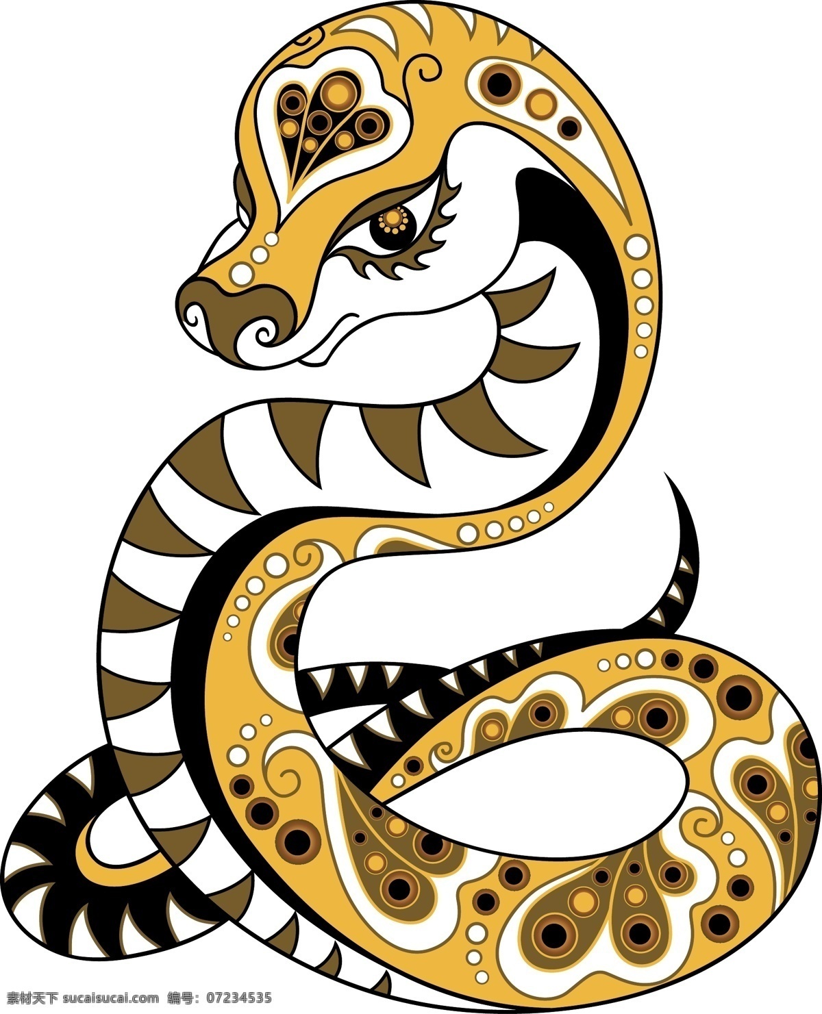 花纹 蛇 图案 插画 蛇年 生肖 矢量素材 图形 矢量图 其他矢量图