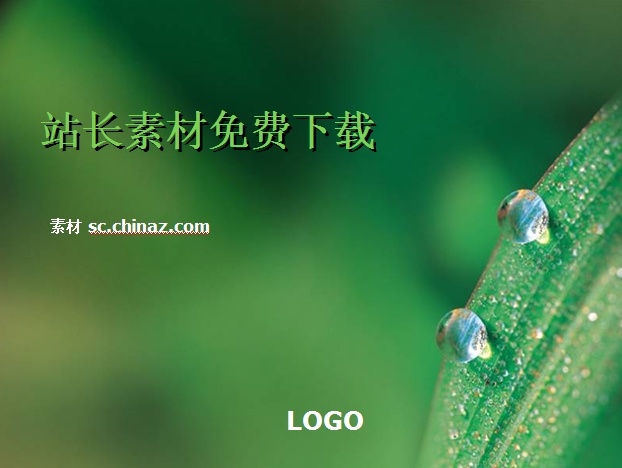 绿叶 水滴 模板下载