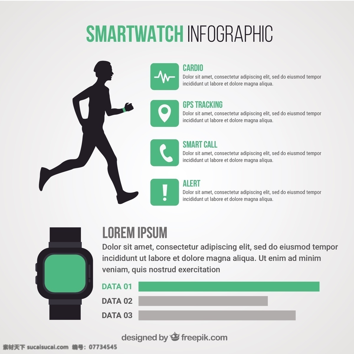 smartwatch 图表 业务模板 图形 市场营销 信息 过程 数据 生长 图表模板 商业图表选项