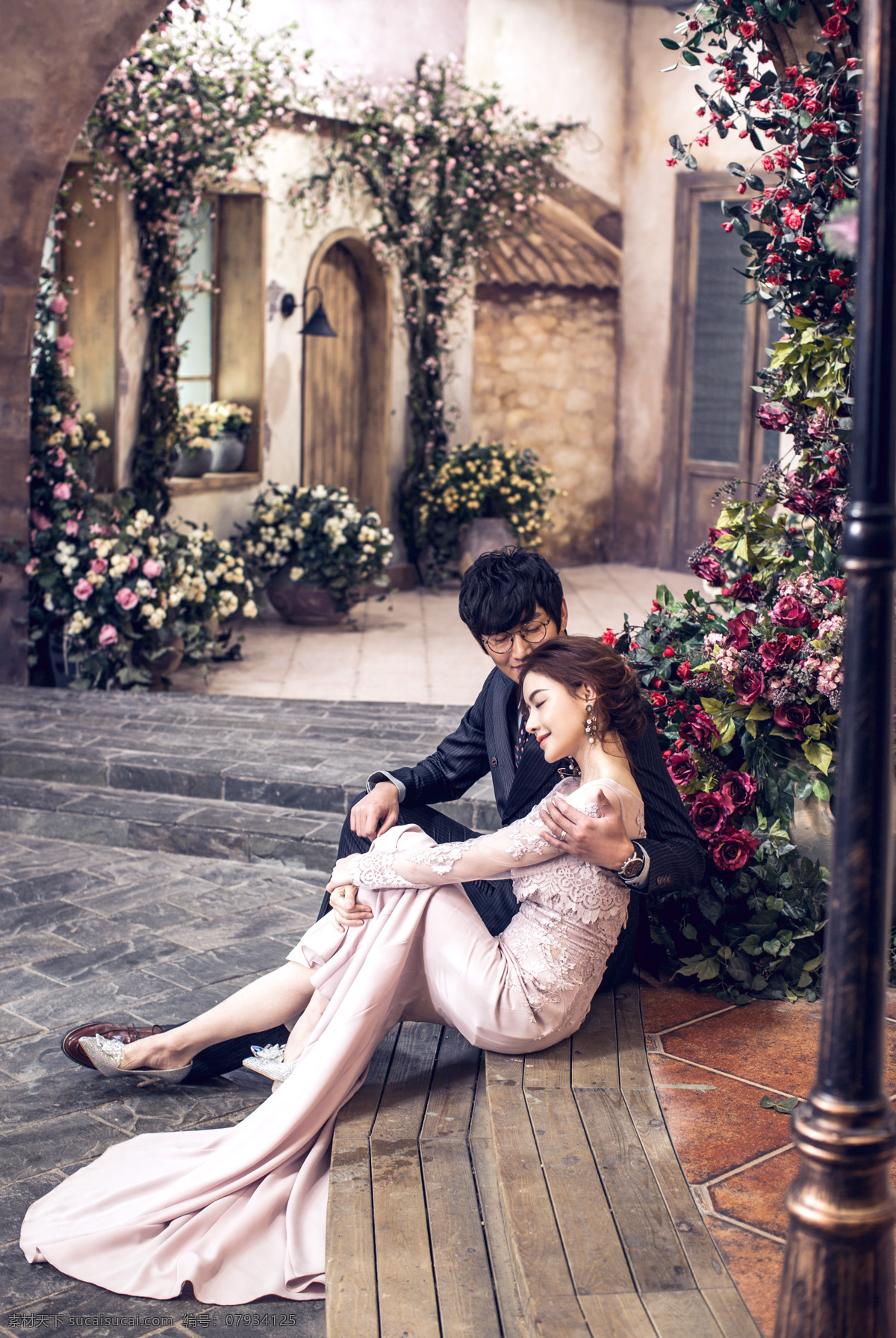 韩式婚纱摄影 枫叶 路灯 欧式 韩式 中式 双人 结婚照 婚纱摄影 婚照 人物图库 人物摄影