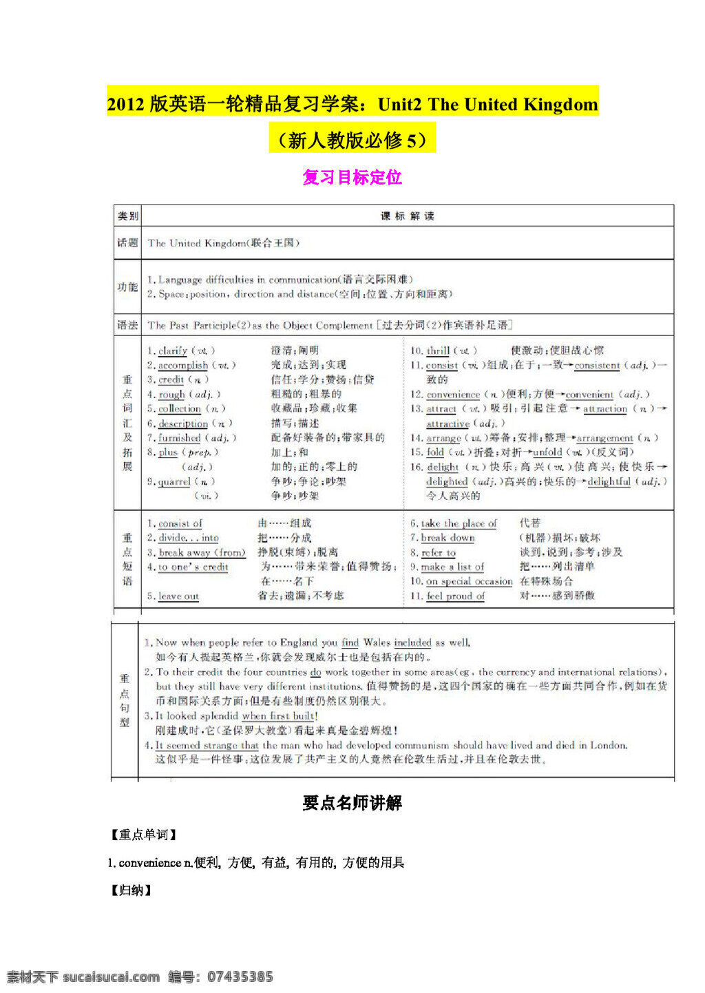 高考 专区 英语 版 学 案 新人 教 必修 高考专区 人教版 学案