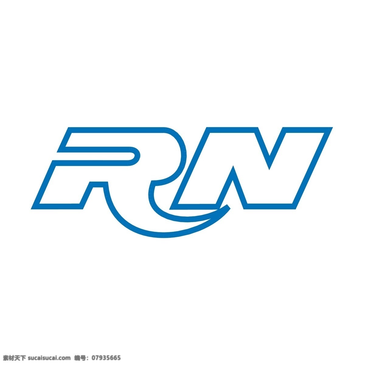 免费 rn 标志 标识 白色
